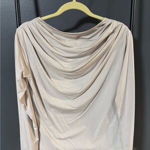 Abercrombie & Fitch Cream Draped Top
